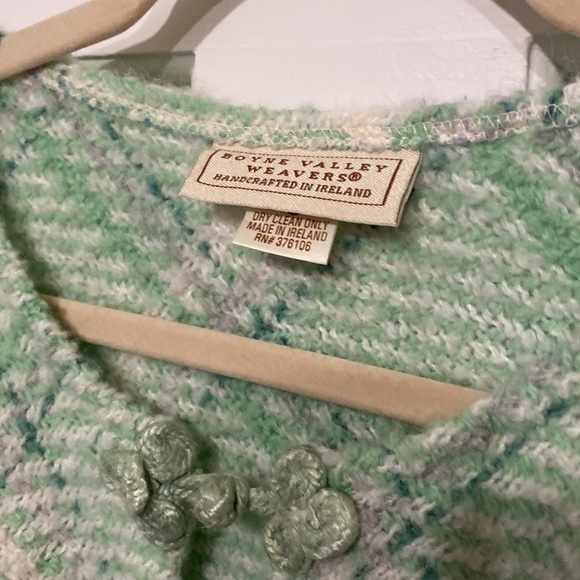 SHAMROCK PONCHO Softie Alpaca Wool Blend Green Cheerful Boho Made in Ireland - Picture 8 of 16